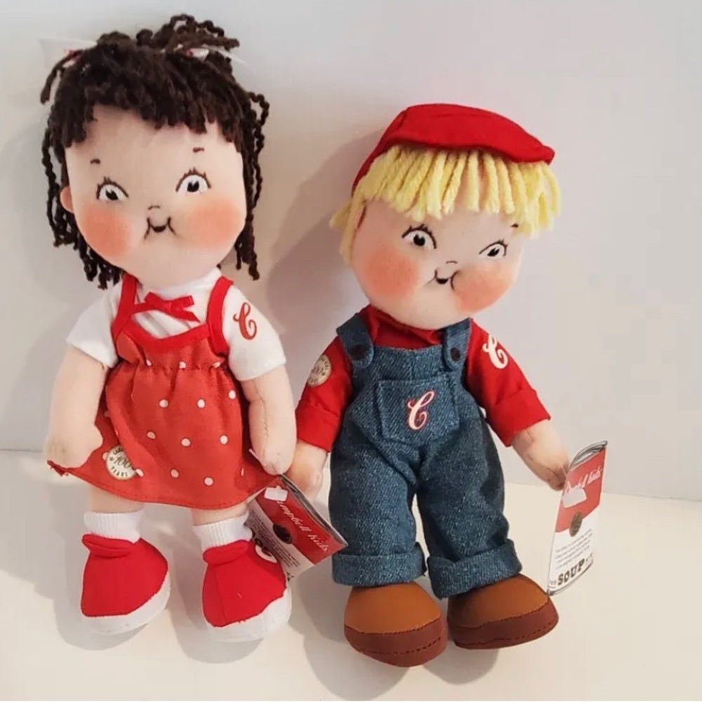 Campbell's Soup Kids Century Edition 9" Plush Stuffed Dolls 100 anniversary 2004